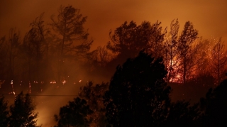 Türkiyədə yanğınsöndürənlər alovlar arasında qaldılar - ANBAAN VİDEO 