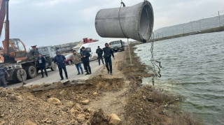 Leysana görə Puta gölünə beton boru qoyuldu - FOTO - VİDEO 