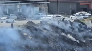 Bakıda açıq ərazidə yanğın - FOTO 
