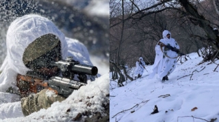 Azərbaycanda komandoların sərt iqlim şəraitində təlimlərindən görüntülər - VİDEO 