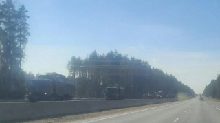 Belarusdan yüzdən artıq hərbi texnika Rusiyaya doğru hərəkət edib 