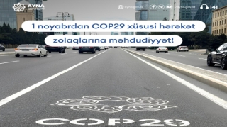 Bakıda COP29 zolaqlarına daxil olmaq qadağan edilir - 26 küçə və prospektin adları 