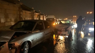 Bakı-Sumqayıt yolunda üç avtomobil toqquşub  - FOTO