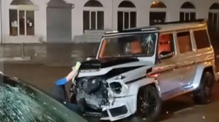 В Гёйгёльском районе Gelandewagen столкнулся с KİA - ВИДЕО