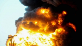 Zaqatalada ev yanıb