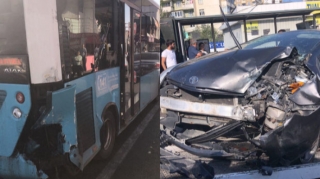 В Баку Prius стал причиной тяжелого ДТП: пострадали пять человек  - ФОТО