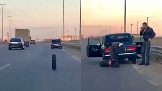 Bakı–Ələt yolunda “07”nin təkəri yerindən çıxıb irəlilədi, sonda…   - VİDEO