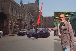 Bakıda yolu keçən piyada ağır qəzaya səbəb oldu - VİDEO