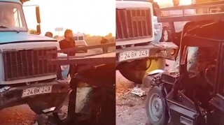 Şirvanda VAZ-2106 yük maşını ilə TOQQUŞDU - VİDEO 