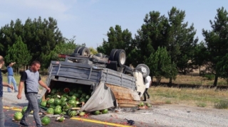 Qarpız daşıyan "Qazel" aşdı - VİDEO 