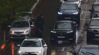 Bakıda yağışla bağlı bəzi yollarda sıxlıq var - FOTO