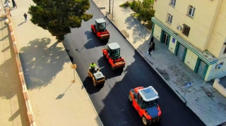 Sabunçu rayonunda Leyla Məmmədbəyova küçəsi təmir olunur - FOTO - VİDEO