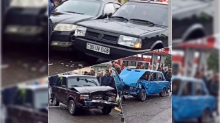 Oğuzda film kimi qəza:  4 maşın belə sıradan çıxdı  - VİDEO