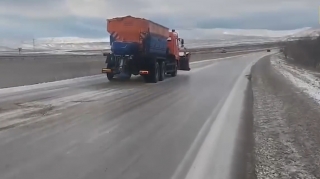 Bakı-Şamaxı yolunda avtomobillərin hərəkəti məhdudlaşdırıldı - VİDEO