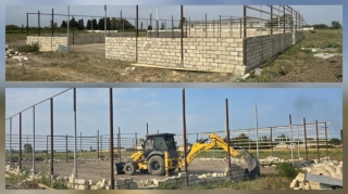 Tərtərdə qanunsuz inşa edilən qeyri-yaşayış obyekti sökülüb - FOTO