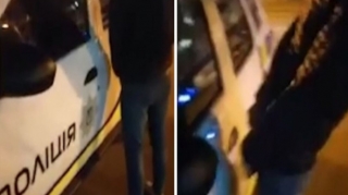 Polis maşınını mundarlayıb, videosunu paylaşdı  - VİDEO