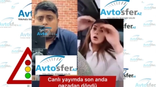 Sükan arxasında canlı açan xanım sürücü  ölümlə üz-üzə qaldı - ANBAAN VİDEO 