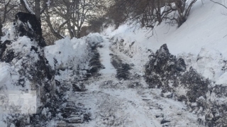 Qaxın Sarıbaş kəndinə gediş-gəliş bərpa olundu  - FOTO