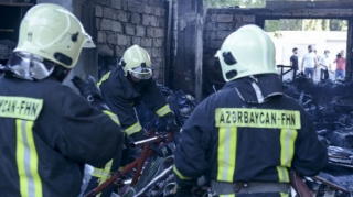 Bakıda yanğın olub - VİDEO 
