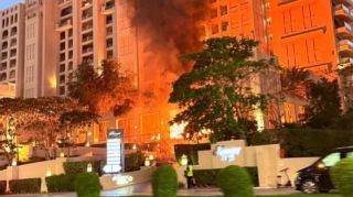 Dubayın 5 ulduzlu hotelinə raket düşüb, ölənlər var - VİDEO 