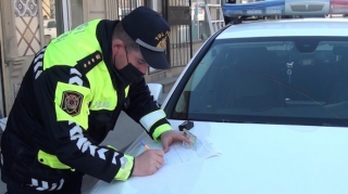 Yolda qayda pozanlara 20 protokol tərtib edildi  - FOTO