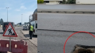 Bakı Dairəvi Yolunda açıq qalan lük sürücülər üçün təhlükə yaradıb - VİDEO 