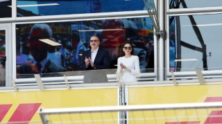 Prezident və xanımı Formula 1 Azərbaycan Qran-Prisinin əsas yarışına baxırlar  - YENİLƏNİB - FOTO