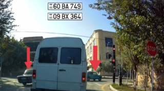 Polis və kamera olmayan küçədə sürücülər özbaşınalıq etdi - VİDEO