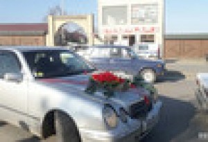 Qubada "gəlin maşını" qəzaya düşüb - FOTO