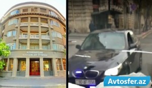 Rəssamlar İttifaqının maşını  sayrışan işıqlar taxıb "protiv" gedir: Xəstəsi var imiş - VİDEO