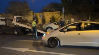 Bakıda bu yolda tıxac var  - FOTO