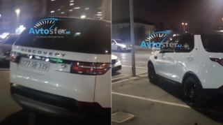 Məsuliyyətsiz sürücü parkinqdə 3 maşının yerini zəbt etdi - 77-SB-339 - VİDEO 