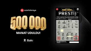 “Prestij” lotereyasında 500 000 AZN uduldu 