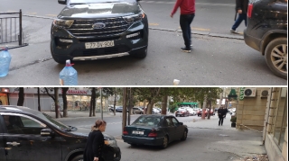 Əhalinin ən sıx yaşadığı küçələrin səkilərini belə zəbt edirlər - FOTO 