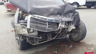  Tovuzda iki avtomobil toqquşub, xəsarət alan var   - FOTO