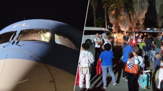  Amsterdama uçan təyyarə qəza enişi edib 