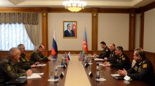 Zakir Həsənov Rusiya sülhməramlılarının yeni komandanını qəbul etdi  - FOTO