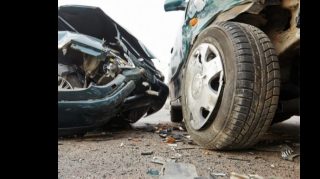 Bakıda iki avtomobil toqquşub – FOTO 