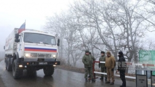 Xankəndi yolunda sülhməramlıların təminat avtomobilləri maneəsiz hərəkət edib   - FOTO