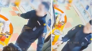 Gənc sürücüdən ağlasığmaz hərəkət – Polis forması geyinib... - VİDEO 
