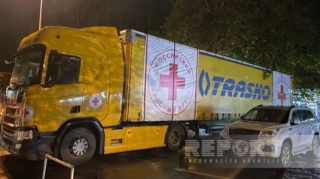 Rusiya Qızıl Xaç Cəmiyyətinin yardım maşınının hələ də Xankəndiyə keçidi baş tutmayıb  - FOTO