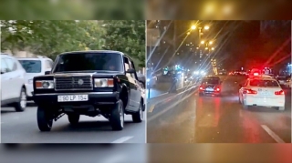 Polisin olduğu yolda “avtoş”luq edib “TikTok” da paylaşdı    - VİDEO