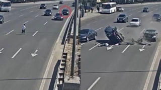 ЦИУТ распространил кадры тяжелого ДТП в Баку - ВИДЕО