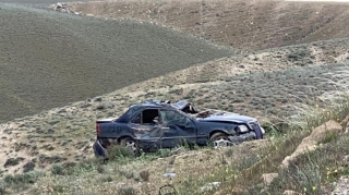 Bakı-Şamaxı yolunda AĞIR QƏZA: "Mercedes" yolun kənarına yuvarlandı   - FOTO - VİDEO