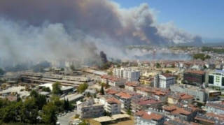 Türkiyədə güclü meşə yanğını başladı