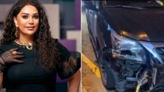 Xanım müğənni qəzaya düşdü - Hadisə yerindən GÖRÜNTÜLƏR  - VİDEO