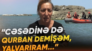 Dənizdə batan Elgünün ailəsi fəryad etdi - VİDEO 
