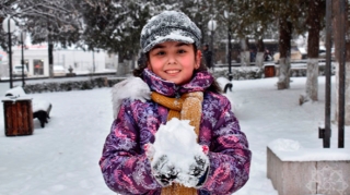 Xankəndi uşaqlarının qar sevinci - FOTO