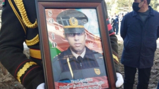 Kəlbəcərdə şəhid olan zabitin nəşi ailəsinə təhvil verilib - FOTO 