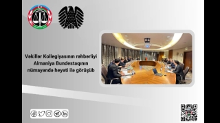 Vəkillər Kollegiyasının rəhbərliyi Almaniya Bundestaqının nümayəndə heyəti ilə görüşüb - FOTO 